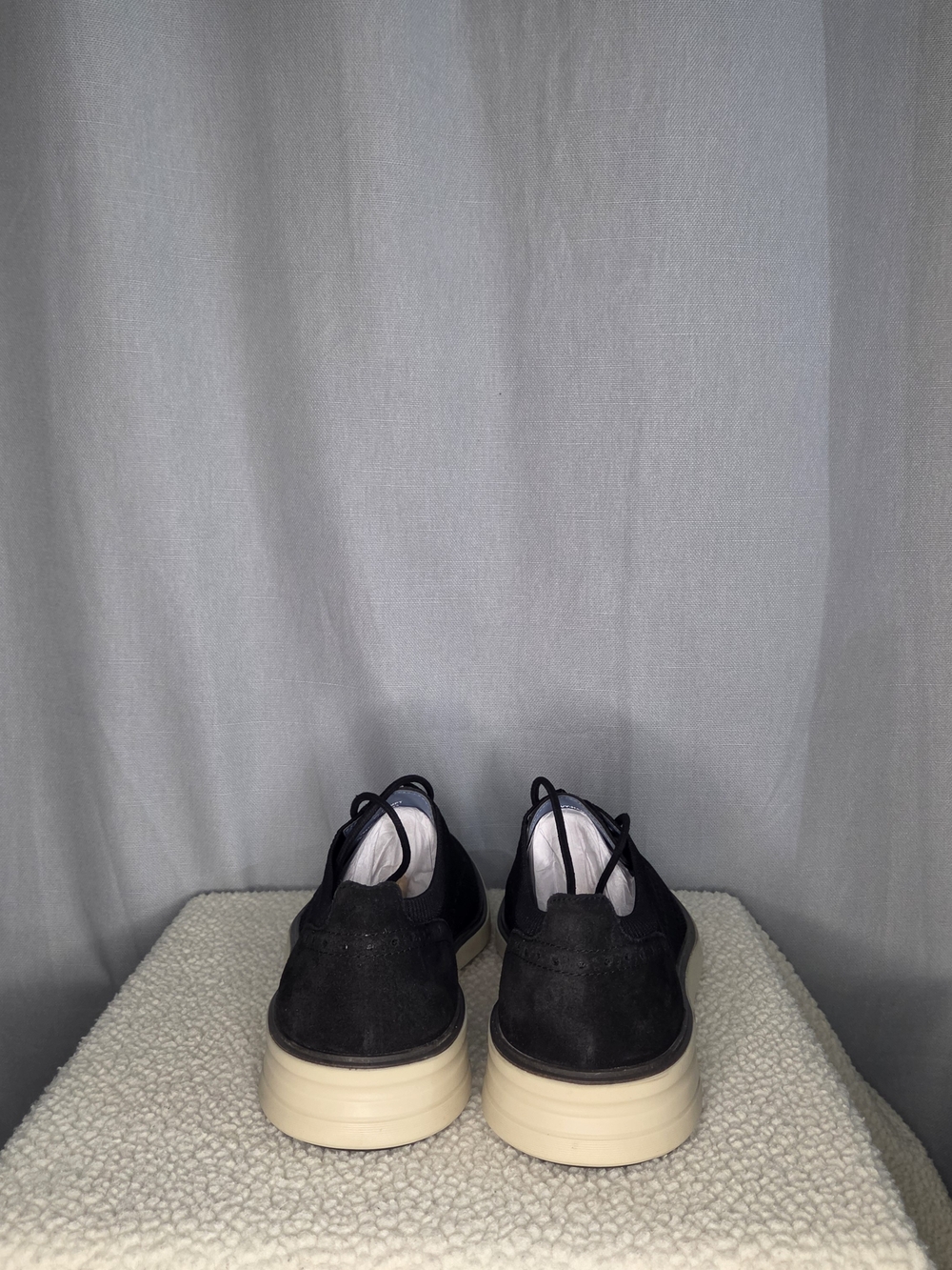 Vince Camuto Oxford Black Knit Dress Shoes Style VY-HAMPT Size 10M - Picture 5 of 9